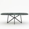 Deens ovale marmeren eettafel Stella - Verde rameggiato - 260x120cm