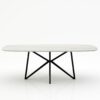 Deens ovale marmeren eettafel Stella - Mont Blanc Quartzite - 260x120cm