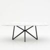 Deens ovale marmeren eettafel Stella - Bianco Carrara CD CHIARO - 260x120cm
