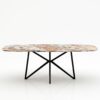 Deens ovale marmeren eettafel Stella - Arabescato Orobico Rosso - 260x120cm