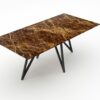 Rechthoekige marmeren eettafel Polipetti - Emperador dark - 260x100cm