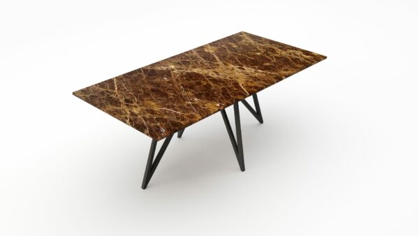 Rechthoekige marmeren eettafel Polipetti - Emperador dark - 260x100cm