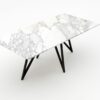 Rechthoekige marmeren eettafel Polipetti - Arabescato Carrara - 260x100cm
