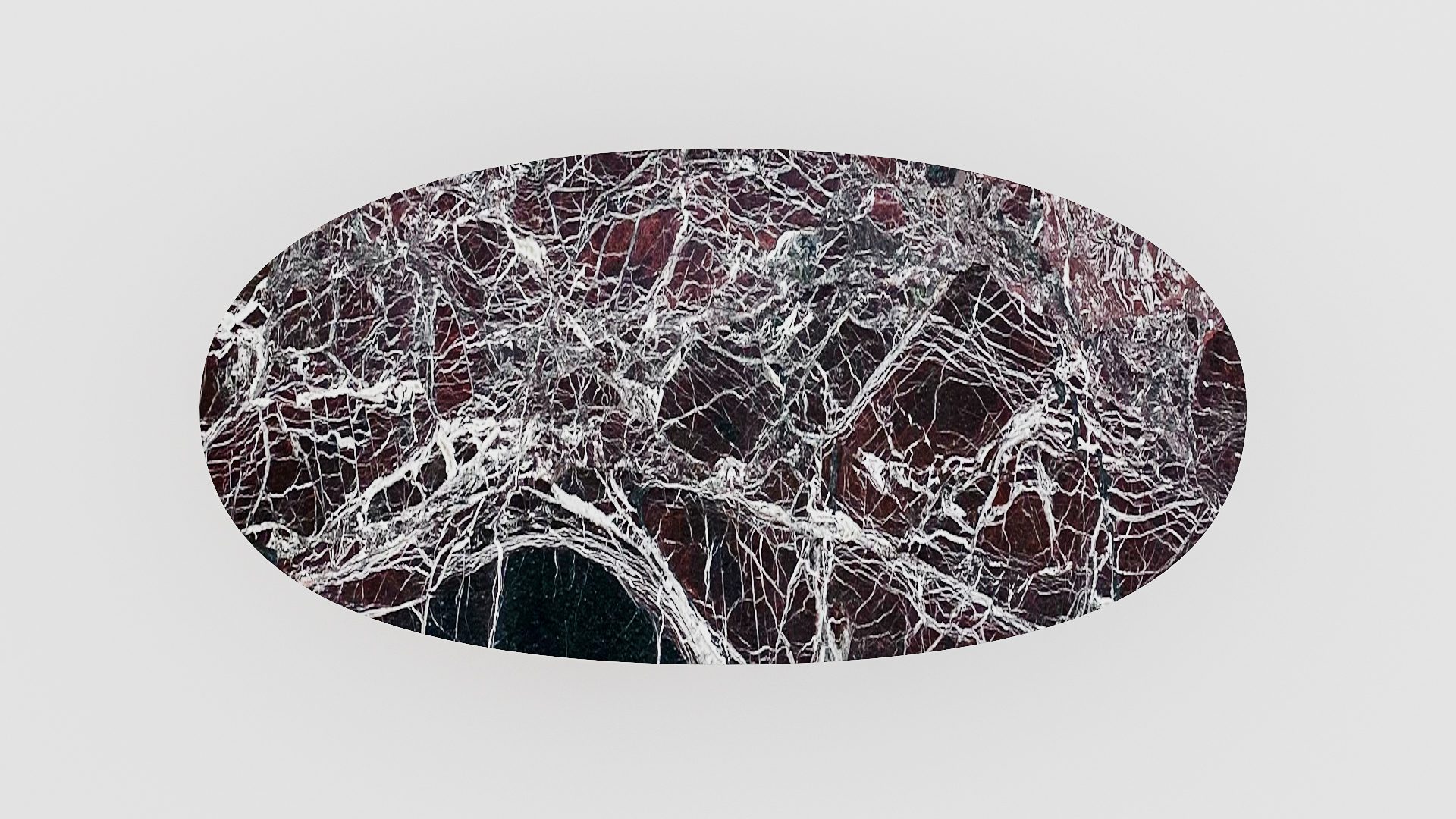 Ovale marmeren eettafel Polipetti - Rosso Levanto - Afbeelding 4