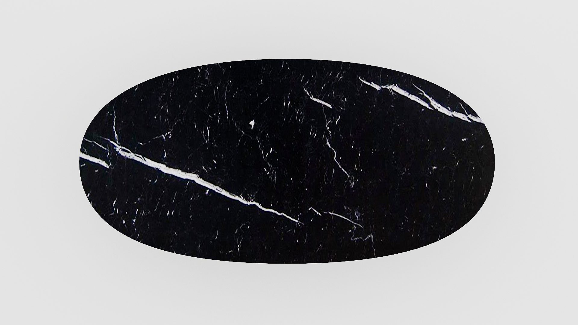 Ovale marmeren eettafel Polipetti - Nero Marquina - Afbeelding 4