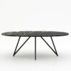 Ovale marmeren eettafel Polipetti - Titanium - 260x130cm