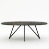 Ovale marmeren eettafel Polipetti - Nero saint port laurent - 260x130cm