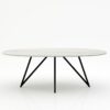 Ovale marmeren eettafel Polipetti - Mont Blanc Quartzite - 260x130cm