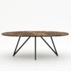 Ovale marmeren eettafel Polipetti - Emperador dark - 260x130cm