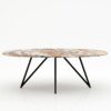 Ovale marmeren eettafel Polipetti - Arabescato Orobico Rosso - 260x130cm