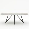 Deens ovale marmeren eettafel Polipetti - Taj Mahal Quartzite - 260x120cm