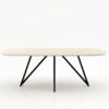 Deens ovale marmeren eettafel Polipetti - Travertino Chiaro - 260x120cm