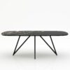 Deens ovale marmeren eettafel Polipetti - Titanium - 260x120cm