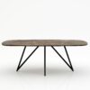 Deens ovale marmeren eettafel Polipetti - Royal Brown - 260x120cm