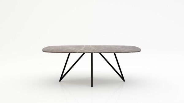 Deens ovale marmeren eettafel Polipetti - Pietra Grey - 260x120cm