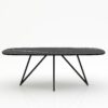 Deens ovale marmeren eettafel Polipetti - Nero Marquina - 260x120cm