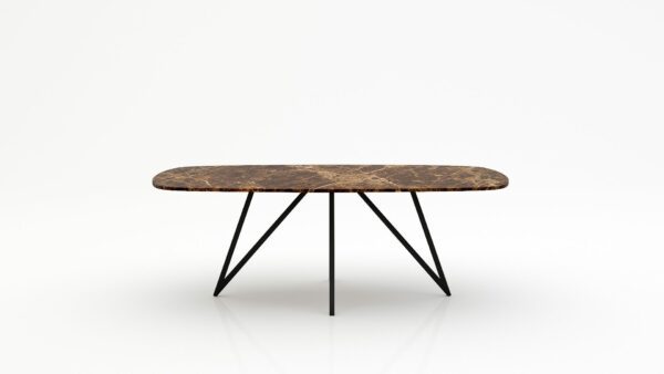 Deens ovale marmeren eettafel Polipetti - Emperador dark - 260x120cm