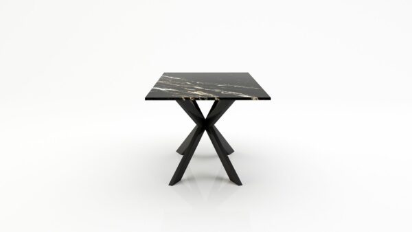 Alternative view of Rechthoekige marmeren eettafel Matrix Farfalle - Titanium