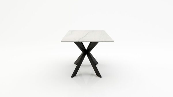 Alternative view of Rechthoekige marmeren eettafel Matrix Farfalle Mont Blanc Quartzite