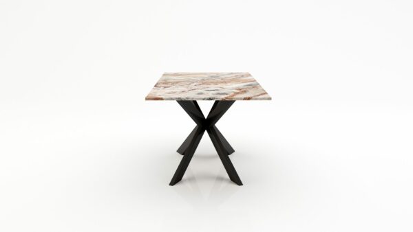 Alternative view of Rechthoekige marmeren eettafel Matrix Farfalle Arabescato Orobico Rosso