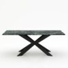 Rechthoekige marmeren eettafel Matrix Farfalle - Verde rameggiato - 260x100cm