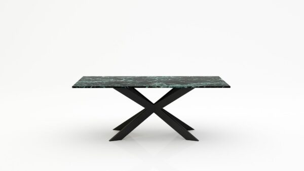 Rechthoekige marmeren eettafel Matrix Farfalle - Verde rameggiato - 260x100cm