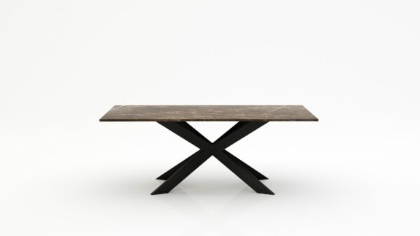 Rechthoekige marmeren eettafel Matrix Farfalle - Royal Brown - 260x100cm