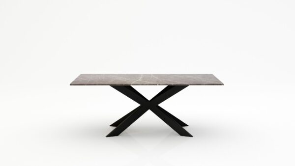 Rechthoekige marmeren eettafel Matrix Farfalle - Pietra Grey - 260x100cm