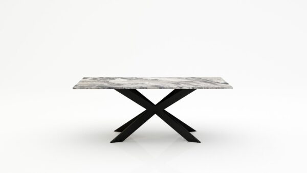 Rechthoekige marmeren eettafel Matrix Farfalle - Arabescato Orobico Grigio - 260x100cm