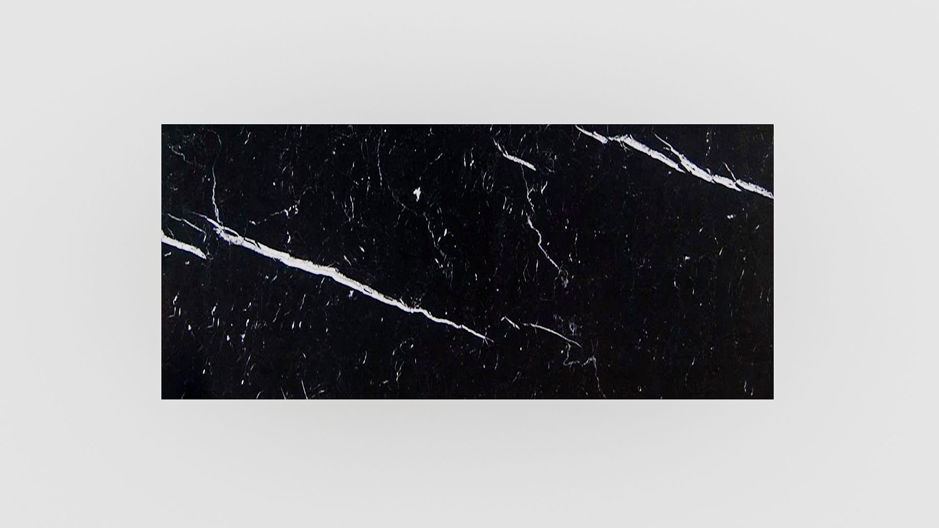 Rechthoekige marmeren eettafel Gambe Quattro - Nero Marquina - Afbeelding 3