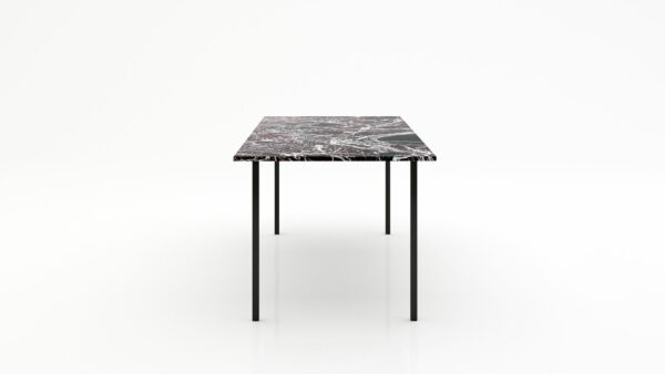 Alternative view of Rechthoekige marmeren eettafel Gambe Quattro - Rosso Levanto