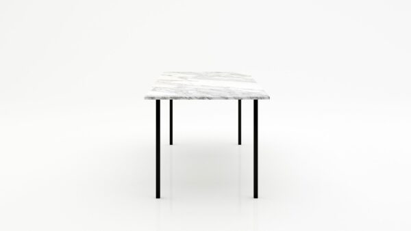 Alternative view of Rechthoekige marmeren eettafel Gambe Quattro Arabescato Carrara