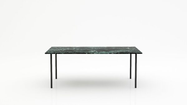 Rechthoekige marmeren eettafel Gambe Quattro - Verde rameggiato - 260x100cm