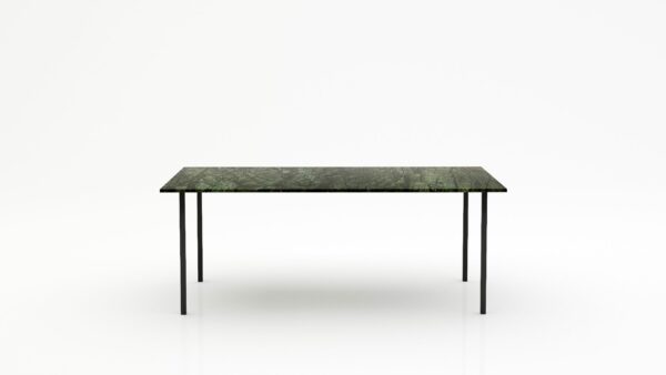Rechthoekige marmeren eettafel Gambe Quattro - Verde Guatemala - 260x100cm