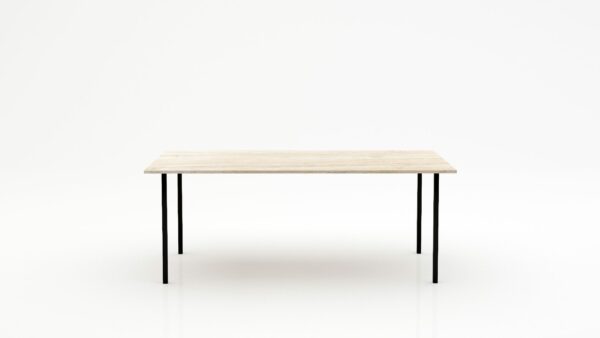 Rechthoekige marmeren eettafel Gambe Quattro - Travertino Chiaro - 260x100cm