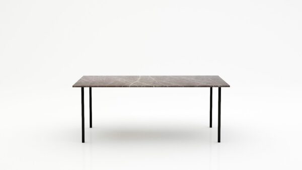 Rechthoekige marmeren eettafel Gambe Quattro - Pietra Grey - 260x100cm