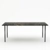 Rechthoekige marmeren eettafel Gambe Quattro - Nero saint port laurent - 260x100cm