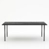 Rechthoekige marmeren eettafel Gambe Quattro - Nero Marquina - 260x100cm