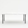 Rechthoekige marmeren eettafel Gambe Quattro - Bianco Carrara CD CHIARO - 260x100cm