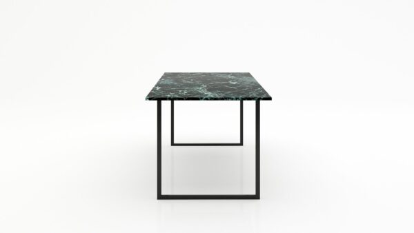 Alternative view of Rechthoekige marmeren eettafel Gambe U - Verde rameggiato