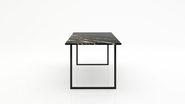 Alternative view of Rechthoekige marmeren eettafel Gambe U - Titanium