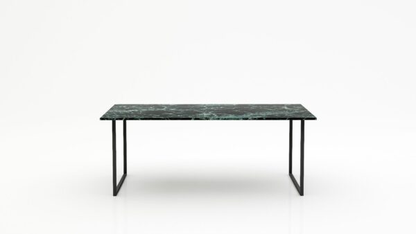 Rechthoekige marmeren eettafel Gambe U - Verde rameggiato - 260x100cm