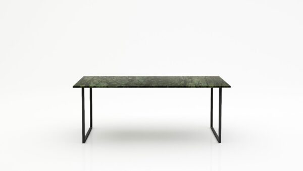 Rechthoekige marmeren eettafel Gambe U - Verde Guatemala - 260x100cm