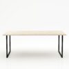 Rechthoekige marmeren eettafel Gambe U - Travertino Chiaro - 260x100cm