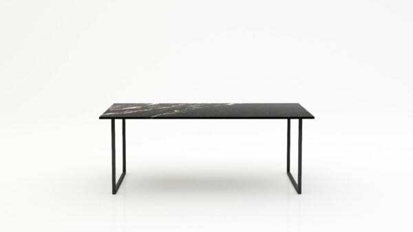 Rechthoekige marmeren eettafel Gambe U - Titanium - 260x100cm