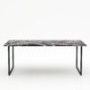 Rechthoekige marmeren eettafel Gambe U - Rosso Levanto - 260x100cm
