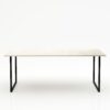 Rechthoekige marmeren eettafel Gambe U - Botticino Semi Classico - 260x100cm