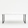 Rechthoekige marmeren eettafel Gambe U - Bianco Carrara CD CHIARO - 260x100cm