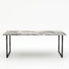 Rechthoekige marmeren eettafel Gambe U - Arabescato Orobico Grigio - 260x100cm