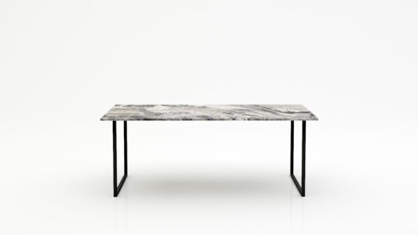 Rechthoekige marmeren eettafel Gambe U - Arabescato Orobico Grigio - 260x100cm
